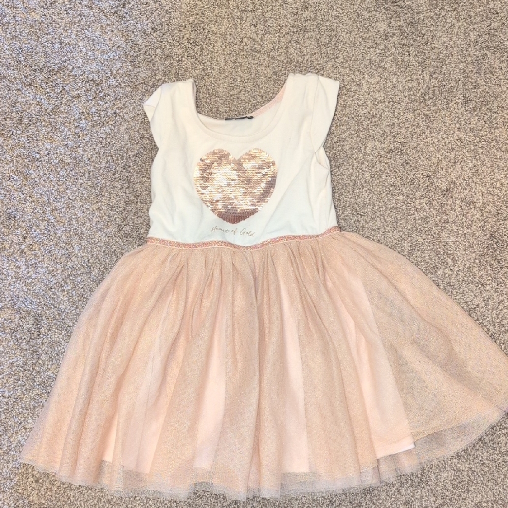 Zunie sz5 rose gold heart tutu dress